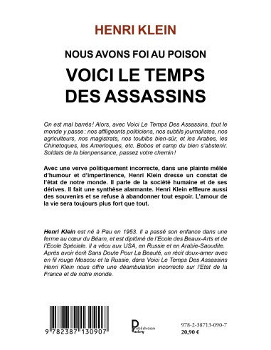Nous Avons Foi Au Poison VOICI LE TEMPS DES ASSASSINS de Henri Klein