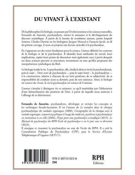 DU VIVANT À L'EXISTANT