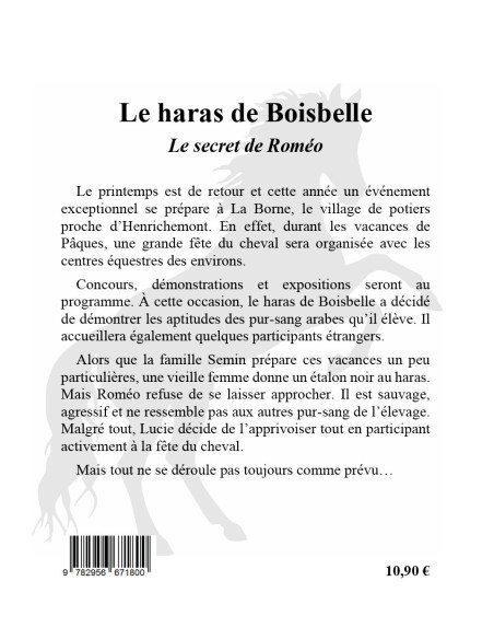 Le Haras de Boisbelle- Le secret de Roméo de  Florence Semence