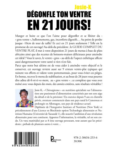 Dégonfle ton ventre en 21 jours- Jusqu'à -10cm de tour de taille de Josie-K