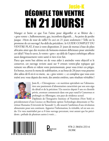 Dégonfle ton ventre en 21 jours- Jusqu'à -10cm de tour de taille de Josie-K